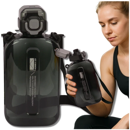 Sticla de 750 ml, sticla de apa sport TRESSARI pentru alergat, PC negru solid