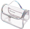 Organizator transparent dreptunghiular din PVC pentru pungi cosmetice