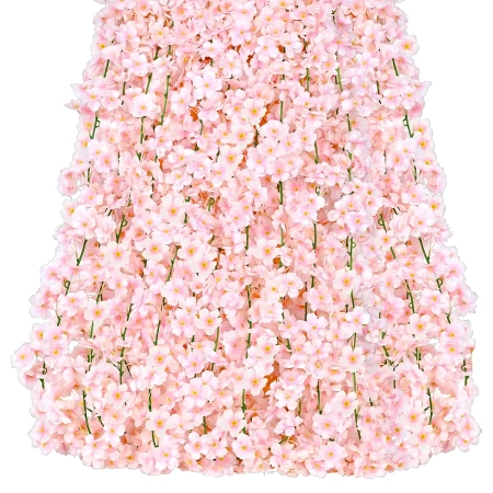 Viță de vie artificială cu flori de cireș pentru ghirlande 2buc decorative roz