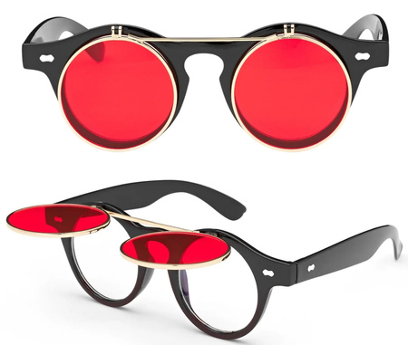 OCHElari LENONKI ROUND cu deschidere Steampunk retro PUNK HIT