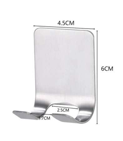 Set cârlig de baie 3pc argint autoadeziv