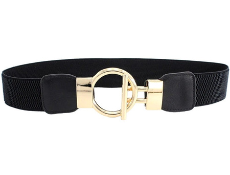 Cureaua de dama neagra pentru o rochie Elastic gold