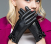 Manusi de dama piele touch, negre, elegante, calduroase