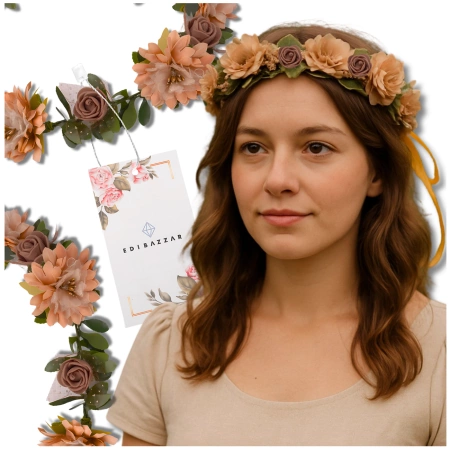 Maro Bentita Coroana Flori Trandafiri Stil Boho