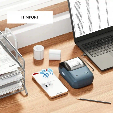 Autocolante pentru imprimantă termică Bluetooth NIIMBOT B1 Verde și alb Nou + rolă