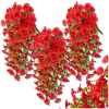 Agățat flori decorative ghirlanda artificială 3 buc roșii