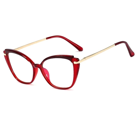 Ochelari clari eleganti cu antireflex, rosie pisica