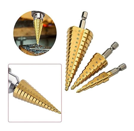 Burghie trepte Burghie din oțel de mare viteză set conic de 4-32 mm