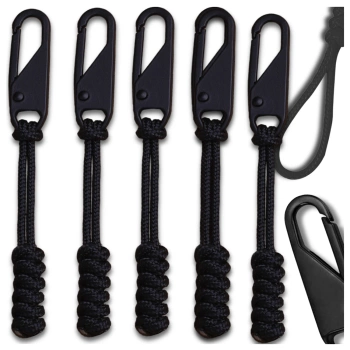 Set pandantive din metal negru, 5 piese, sfoară pentru fermoare