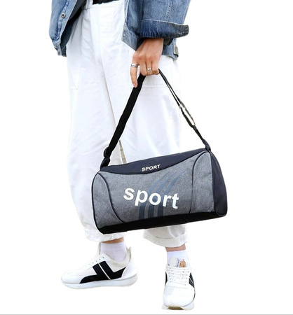 Geanta sport gri pentru antrenament