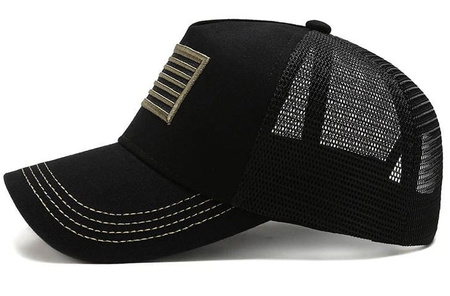 Șapcă militară aerisită cu steag din plasă