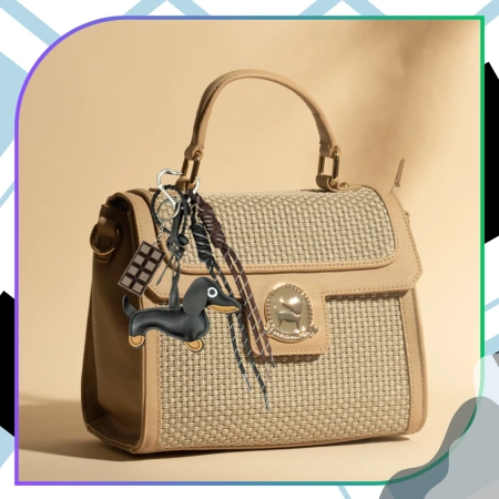 Breloc pentru o pungă de chei, breloc, pandantiv, teckel, tabletă de ciocolată