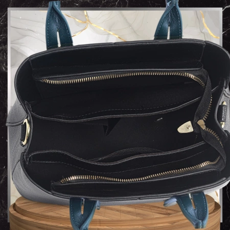 BAD&BAGS geanta de dama din piele neagra shopper clasica