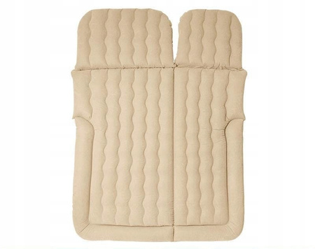 Saltea auto XXL, dublu bej cu pompa, camping