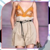 Curea de piele de damă cu talie îngustă legată elegant