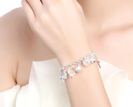 Bratara Silver Charms cu 13 pandantive