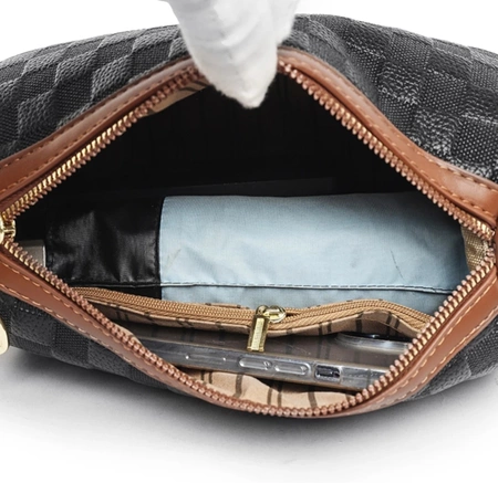 Elegant negru piele femei sac de umăr postbag