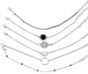SET 6 bratari din argint, MANDALA floare de cristal