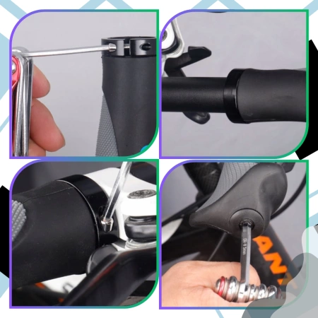 Mânere ergonomice pentru ghidonul bicicletei