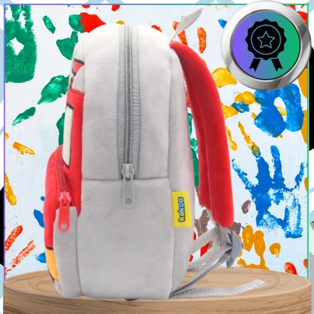 Rucsac de pluș pentru copii, pentru preșcolari, cu fermoar GUARD