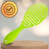 Perie flexibila pentru masaj si coafare a parului, verde delicat