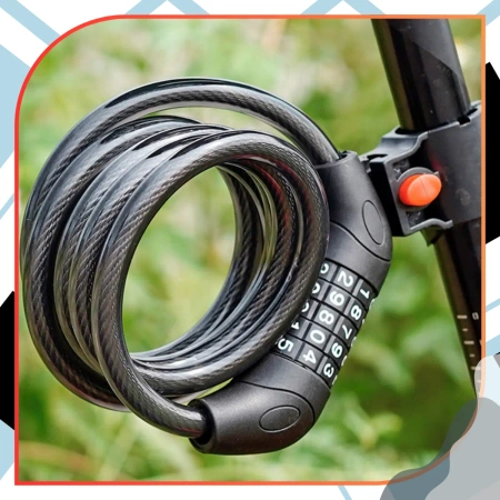 Lacăt pentru bicicletă cu cod PADLOCK protecție cablu