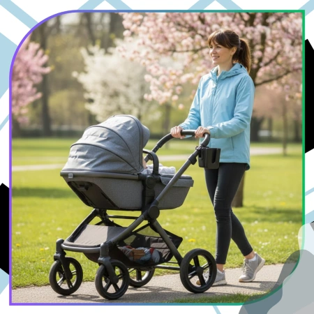 Suport universal 2 în 1 pentru cărucior, pahar, bidon, telefon, negru