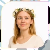 Bentiță Coroană Albă Flori Trandafiri Stil Boho