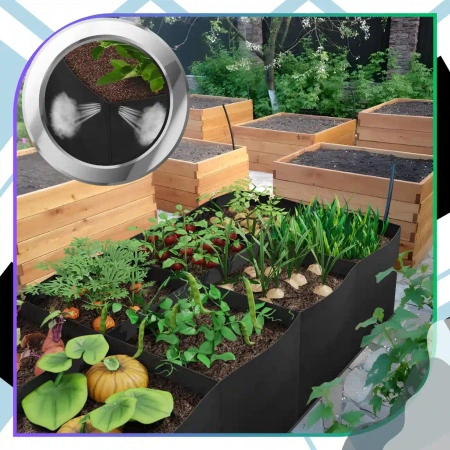 Geanta mare ghiveci cu flori pentru plantarea legumelor 120x60x30 cm