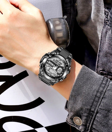 Ceas bărbați LED LIGE digital WATERPROOF + Cutie
