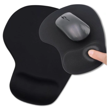 Mouse pad negru ergonomic antiderapant pentru încheietura mâinii