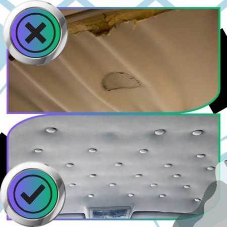 Kit reparații plafon auto, nituri gri, 100 buc.