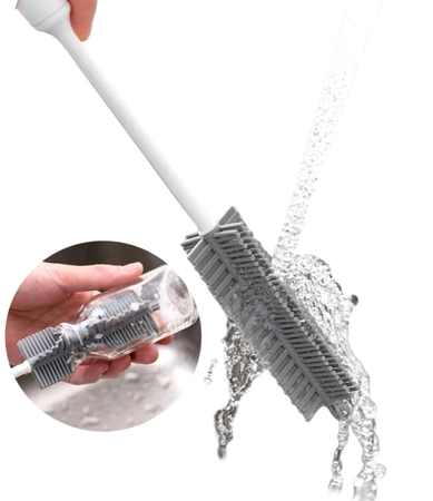 Perie din silicon pentru curățarea paharelor înalte, sticlelor și borcanelor