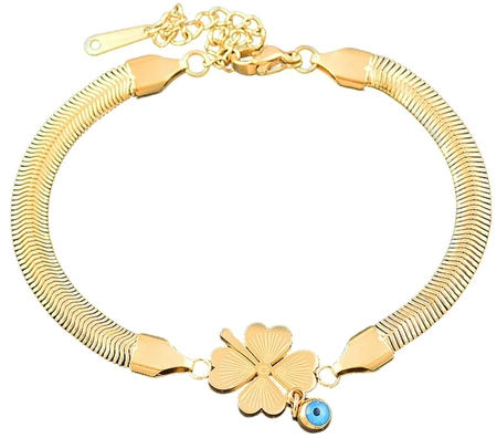 Bratara eleganta de sarpe aurie din otel chirurgical