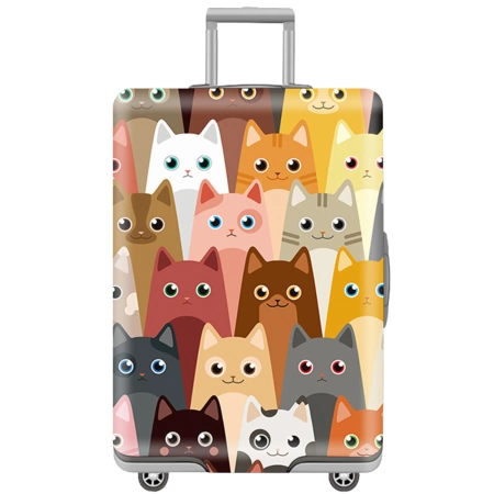 Husă de protecție elastică pentru valiză, bagaj de călătorie cu pisici