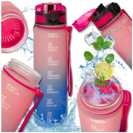 Sticla TRESSARI BPA Free 1000ml pentru alergat cu apa Tritan