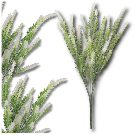 Flori artificiale albe 12 buchet decorativ lavandă