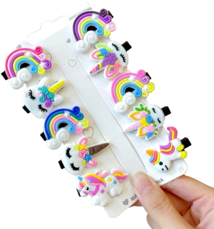 Un set de ace de păr unicorn pentru copii