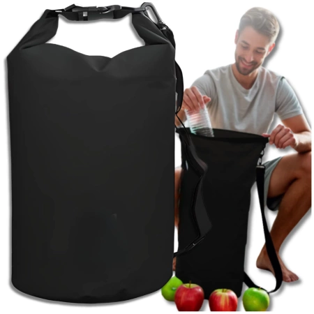 Geantă uscată mare de plajă, impermeabilă, pentru spate 20l