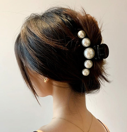 Clip de păr mare perlat