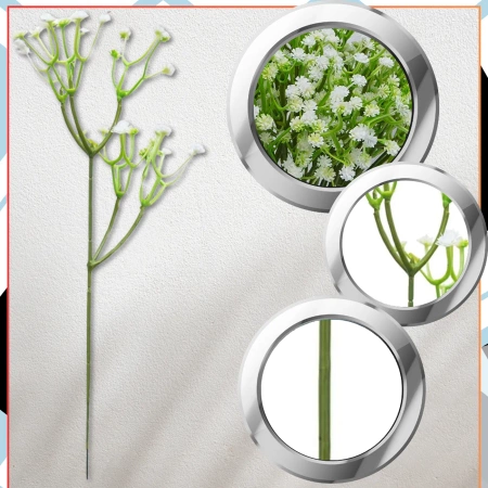 Flori artificiale buchet decor flori mici albe 10buc