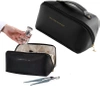 Organizator elegant pentru geanta cosmetica din piele ecologica, neagra