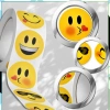 Autocolante emoji colorate pe o rolă de 500 buc. Emoticons DIY pentru copii
