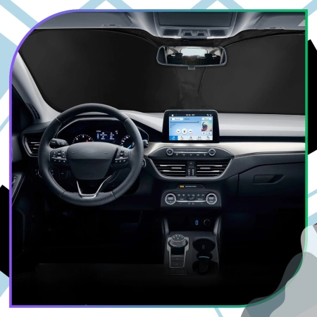 Parasolar pliabil pentru parbrizul frontal al mașinii.