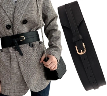 Corset de dama cu centura larga din piele