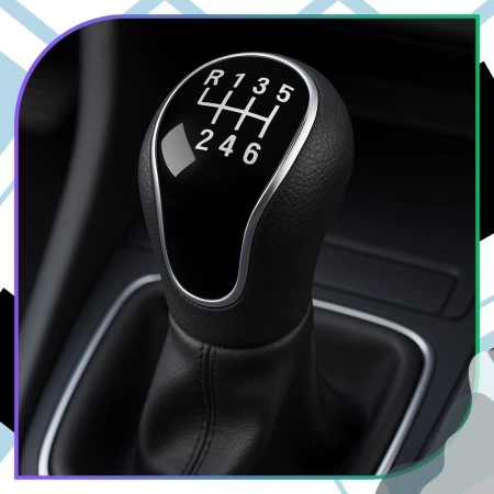 Buton schimbător de viteze Ford Mondeo cu 6 trepte Negru Crom