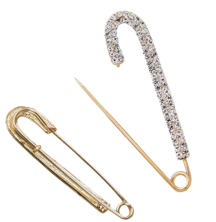 Zirconia broșă aur siguranță pin decorativ pin elegant