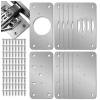 Set 12 placi reparatii balamale 4,5x9 cm pentru usi de mobila
