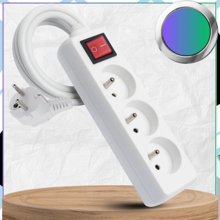 Prelungitor 3 prize GRUNDIG 1,5 m cu întrerupător