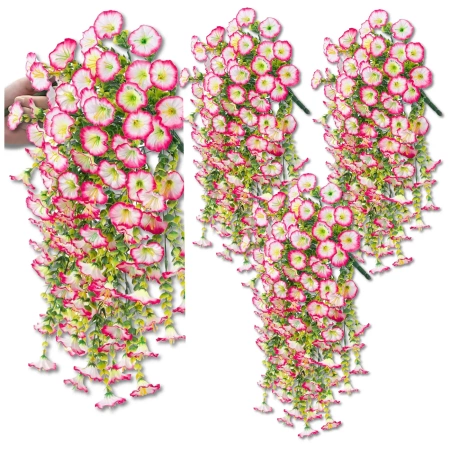 Agățat flori decorative bindweed artificial 3buc ghirlandă roz